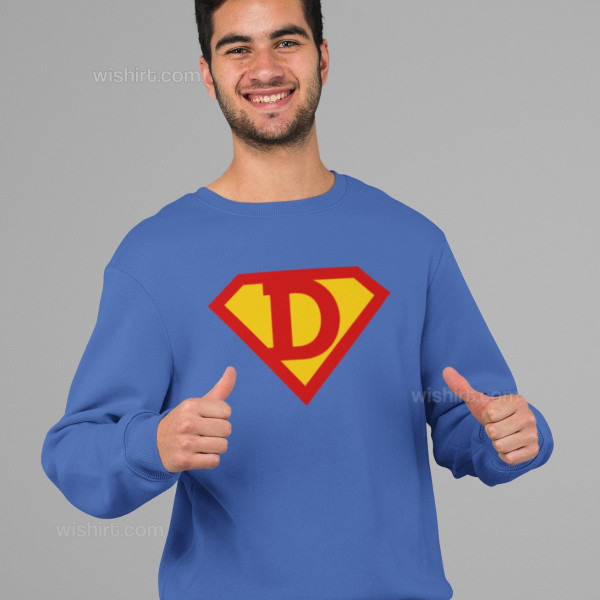 Conjunto Sweatshirts Superman Personalizável Pai e Filhos