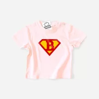 Customizable Letter Superman T-shirt for Baby