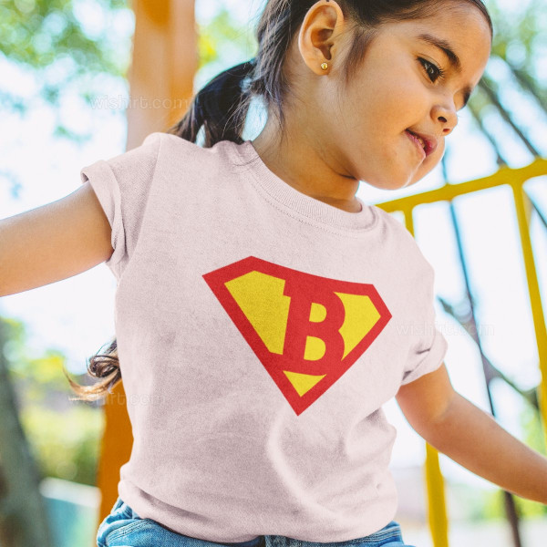 T-shirt Superman Letra Personalizável para Bebé