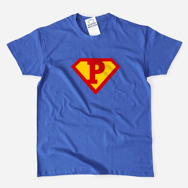 Customizable Letter Superman T-shirt for Men