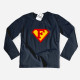 Customizable Letter Superman Long Sleeve T-shirt for Kids