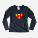 Customizable Letter Superwoman Long Sleeve T-shirt for Women