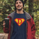 Customizable Letter Superman Long Sleeve T-shirt for Men