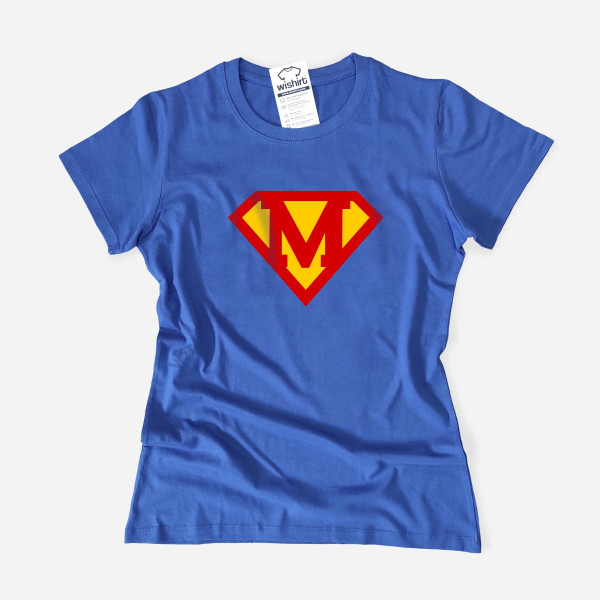 Customizable Letter Superwoman T-shirt for Women