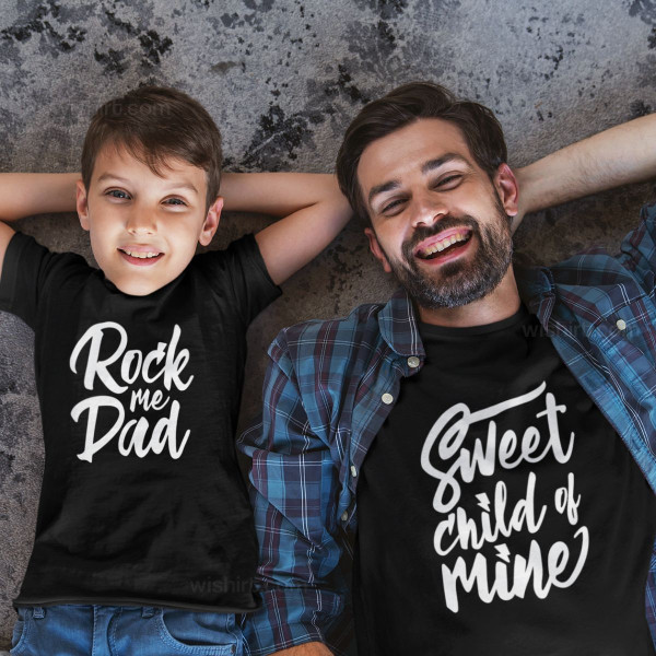 T-shirt Rock Me Dad para Criança