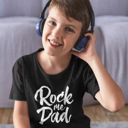T-shirt Rock Me Dad para Criança