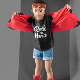T-shirt Rock Me Mama para Criança
