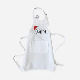 Avental Gorro Pai Natal com Nome Personalizável para Criança