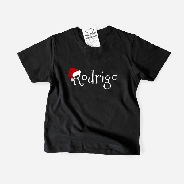 Santa Hat with Customizable Name Kid’s T-shirt