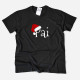 T-shirt Gorro Pai Natal com Nome Personalizável para Homem