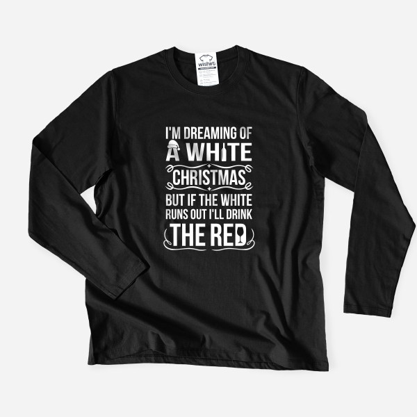 White Christmas Large Size Long Sleeve T-shirt