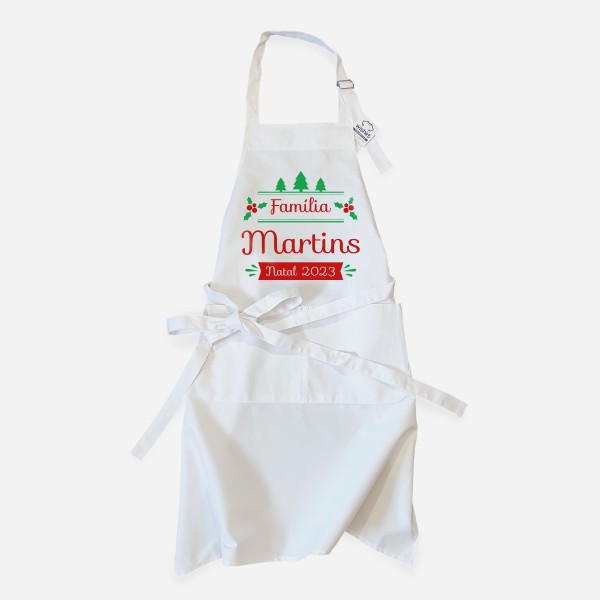 Christmas Apron with Customizable Surname