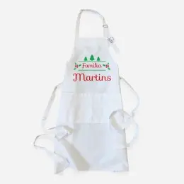 Christmas Apron with Customizable Surname