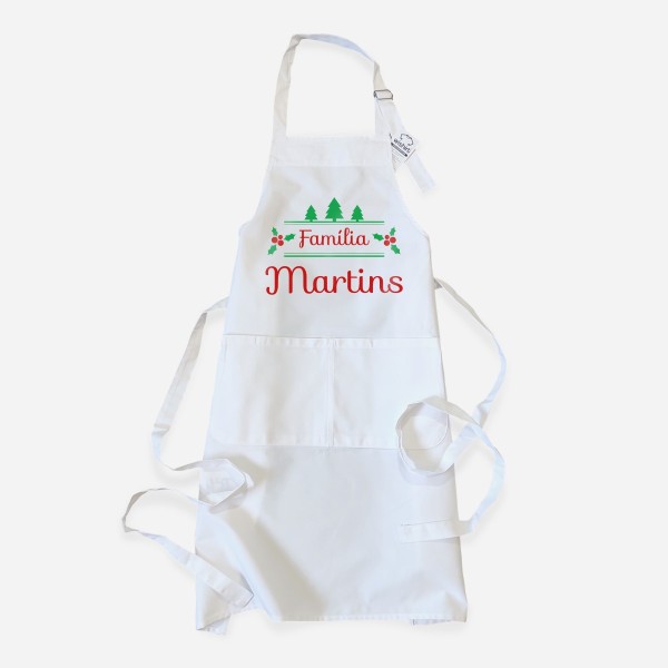 Christmas Apron with Customizable Surname