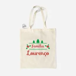 Saco de Pano de Natal com Apelido Personalizável