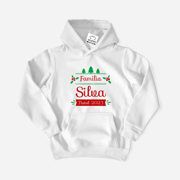 Sweatshirt com Capuz de Natal Apelido Personalizável Criança