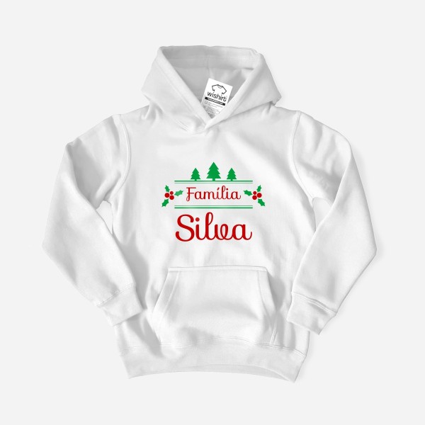 Sweatshirt com Capuz de Natal Apelido Personalizável Criança