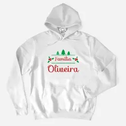 Sweatshirt com Capuz de Natal com Apelido Personalizável