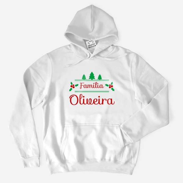 Christmas Large Size Hoodie with Customizable Surname