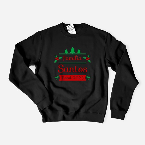 Christmas Sweatshirt with Customizable Surname