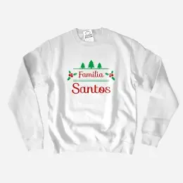 Christmas Large Size Sweatshirt with Customizable Surname