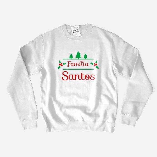 Sweatshirt Tamanho Grande Natal com Apelido Personalizável