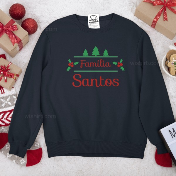 Sweatshirt Tamanho Grande Natal com Apelido Personalizável
