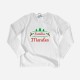 Christmas Long Sleeve T-shirt with Custom Surname Children