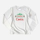 Christmas Long Sleeve Tshirt with Customizable Surname Women