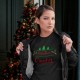 Christmas Long Sleeve Tshirt with Customizable Surname Women