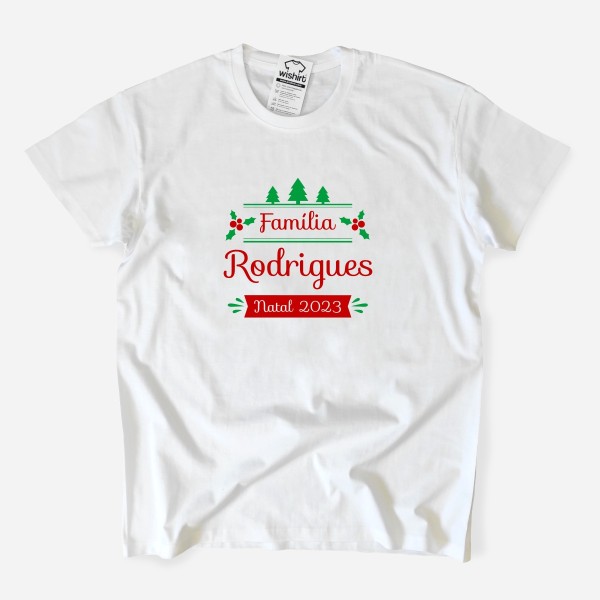 T-shirt Tamanho Grande de Natal com Apelido Personalizável