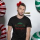 Christmas T-shirt with Customizable Surname for Men