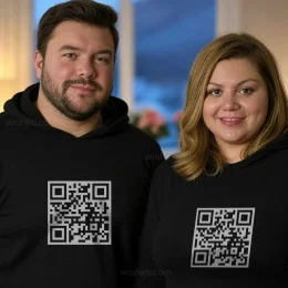 Customizable QR Code Large Size Hoodie