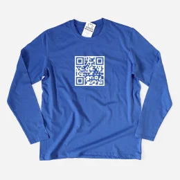 T-shirt Manga Comprida QR Code Personalizável para Homem