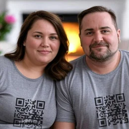 Customizable QR Code Large Size T-shirt