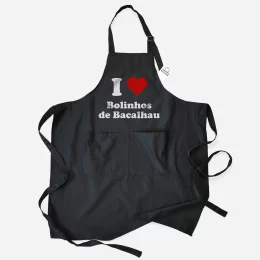 Avental I Love com Palavra Personalizável