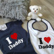 Babete I Love com Palavra Personalizável Babete I Love com Palavra Personalizável
