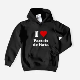 Sweatshirt com Capuz I Love Palavra Personalizável Criança