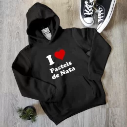Sweatshirt com Capuz I Love Palavra Personalizável Criança