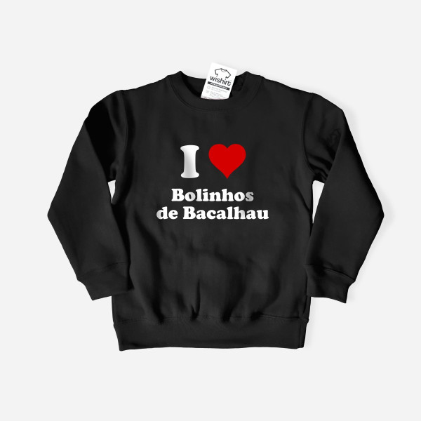 Sweatshirt I Love com Palavra Personalizável para Criança