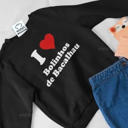 Sweatshirt I Love com Palavra Personalizável para Criança