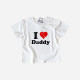 T-shirt I Love com Palavra Personalizável para Bebé