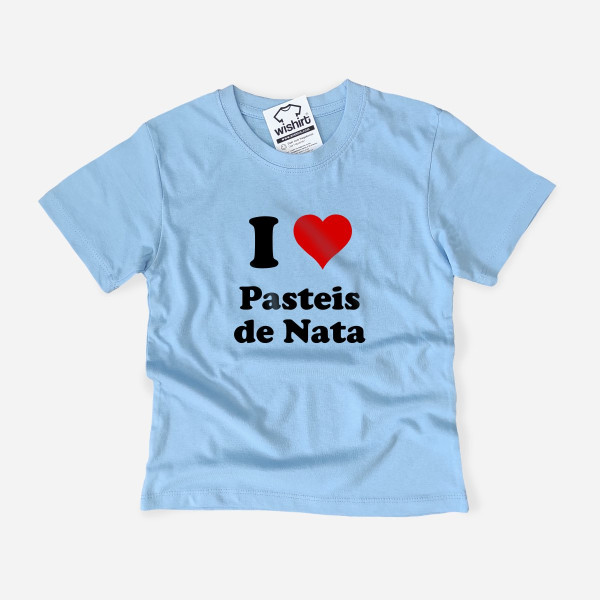 T-shirt I Love com Palavra Personalizável para Criança