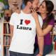 I Love with Customizable Word Men's T-shirt
