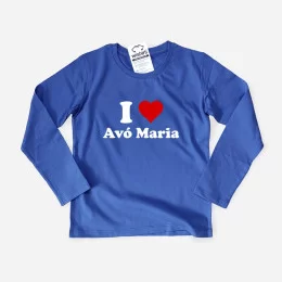 I Love with Customizable Word Kid's Long Sleeve T-shirt