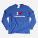 I Love with Customizable Word Large Size Long Sleeve T-shirt