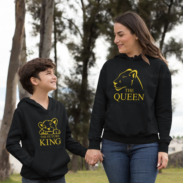 Sweatshirts com Capuz a Combinar The Queen The Future King