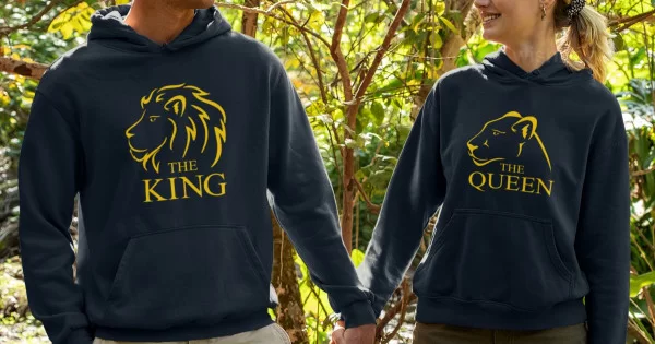 King and queen cheap hoodies with dates
