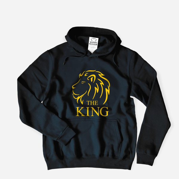 Sweatshirts com Capuz para Casal The Queen The King Lion