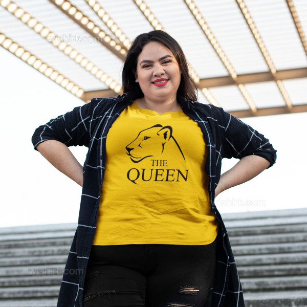 T-shirt Tamanho Grande The Queen Lioness